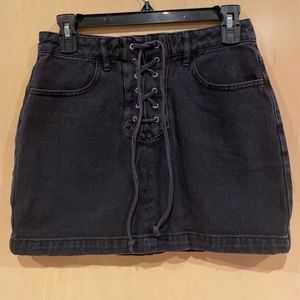 Kendall & Kylie Lace Up Mini Skirt